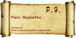 Penz Hajnalka névjegykártya